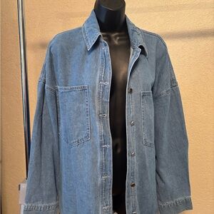 Women’s Oversized Blue Denim Shirt